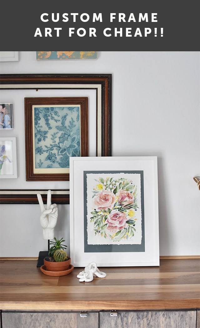 How to frame embroidery in Ikea picture frame 